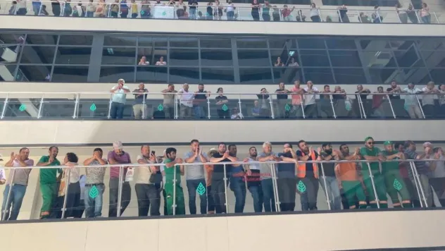 Çankaya Belediyesi personelinden Başkan Taşdelen'e protesto