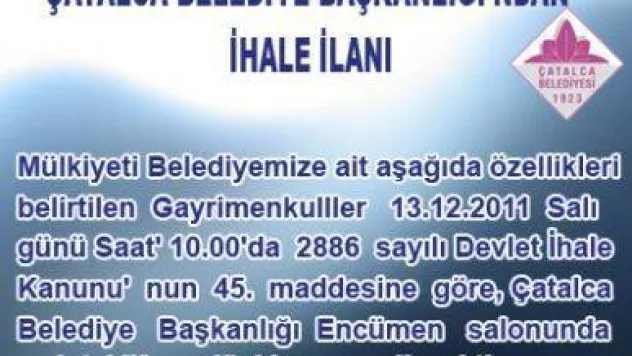Çatalca Belediye Başkanlığından