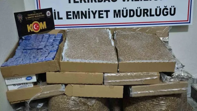 Çerkezköy'de kaçak tütün operasyonu