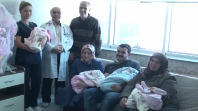Çocuk özlemi dördüzlerle sona erdi