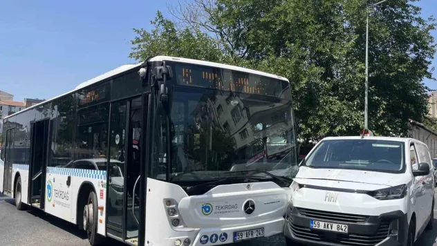 Çorlu'da otobüs kazası: 1 yaralı