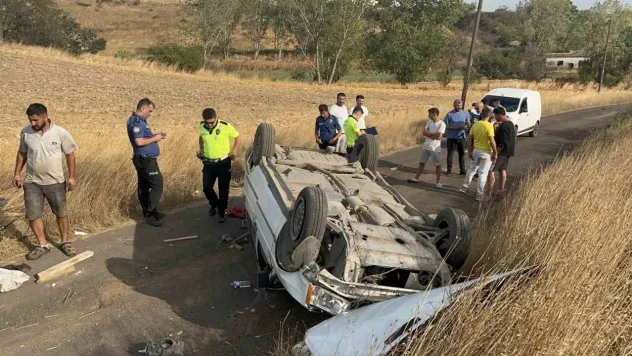 Çorlu'da otomobil takla attı: 1 yaralı
