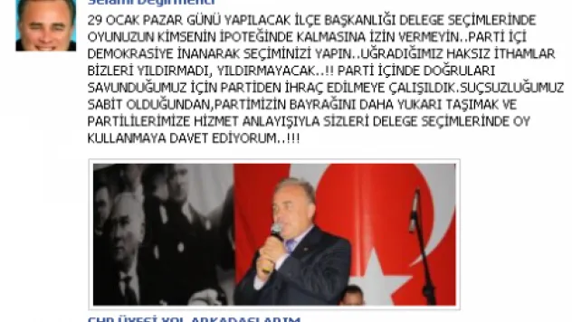 Değirmenci CHP üyelerine seslendi
