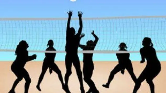 Gümüşyaka'da plaj voleybolu...