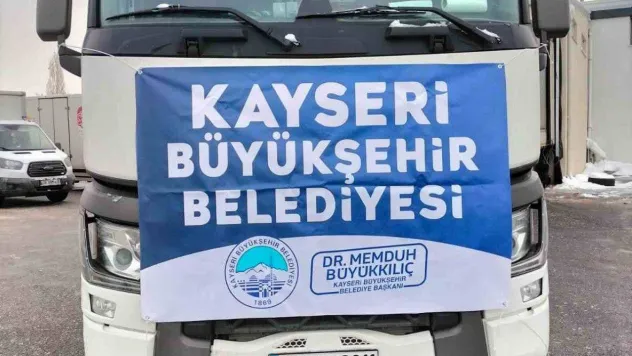 Kayseri Büyükşehir'in deprem bölgesine yardım turu sayısı 40'a ulaştı