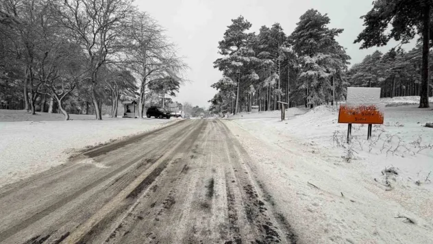 Kazdağları'nda kar yağışı etkili oluyor