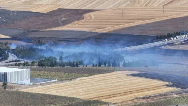 Kırklareli'nde alan yangını nedeniyle otoyollar ulaşıma kapandı