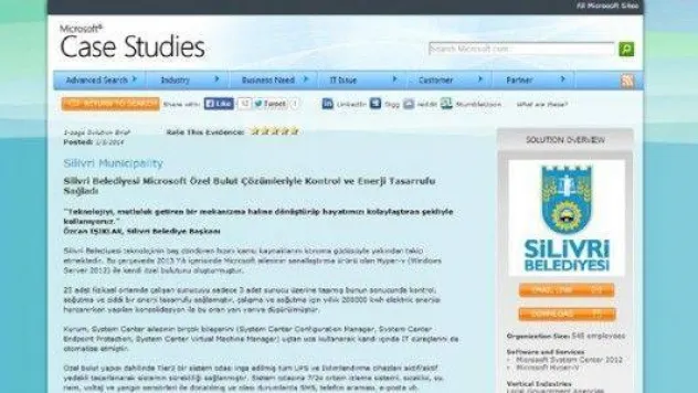 Mıcrosoft Silivri Belediyesi'ni Dünyaya Duyurdu
