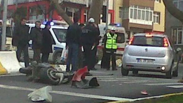 Motosiklet Kazası ucuz atlatıldı
