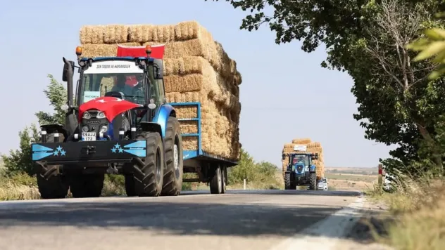 Şarköy'deki orman yangınında zarar gören üreticilere 150 ton saman yardımı