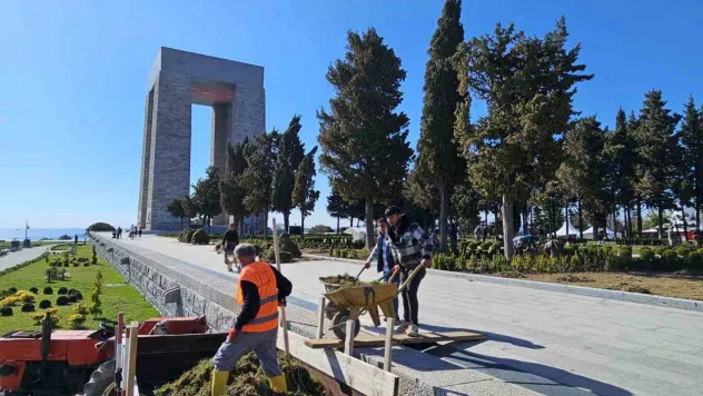 Şehitler Abidesi'nde 18 Mart tören hazırlıkları devam ediyor
