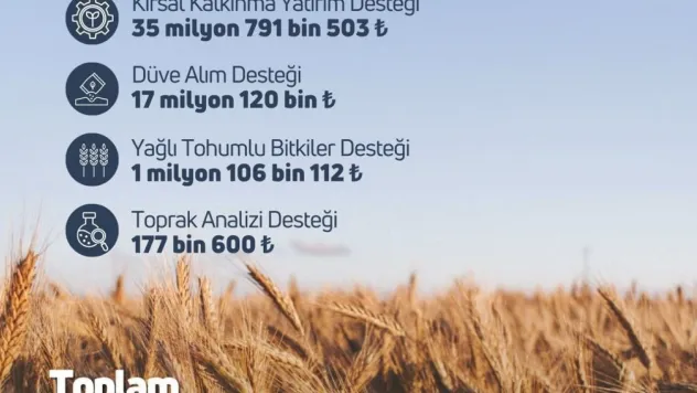 Tarım ve Orman Bakanlığı: '119,1 milyon liralık tarımsal destek ödemesi hesaplara aktarıldı'