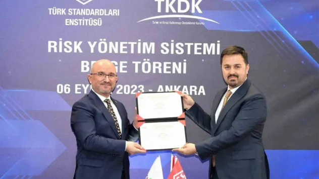 TDKY'ye Risk Yönetim Sistemi Belgesi verildi