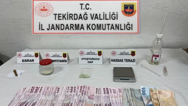 Tekirdağ'da jandarmadan zehir tacirlerine darbe: Çok sayıda uyuşturucu ele geçirildi