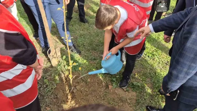 Tekirdağ'da öğrenciler fidan dikerek Türkiye ve Gazze şehitlerinin adını yaşattı