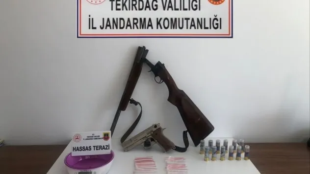 Tekirdağ'da uyuşturucu ve silah operasyonları