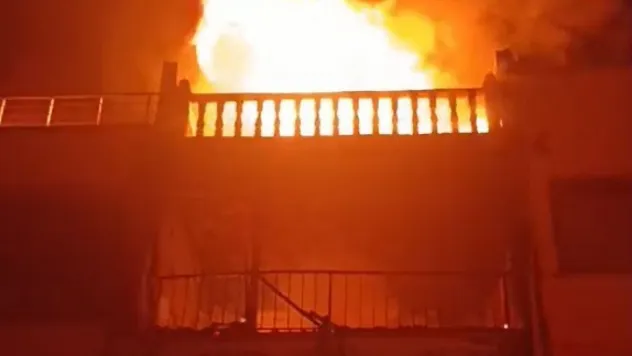 Tekirdağ'da yazlık sitede ev yangını