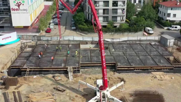 Tuzla'da 24 sınıflı Recep Paylan Anadolu Lisesi'nin zemin beton atma töreni düzenlendi