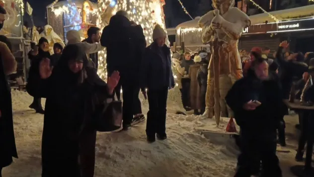 Uludağ'da yılbaşı kutlamasına damga vuran görüntü