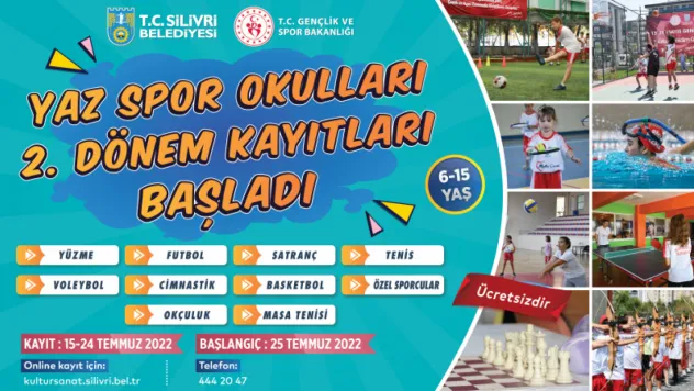 Yaz spor okullarında 2. dönem kayıtları başladı