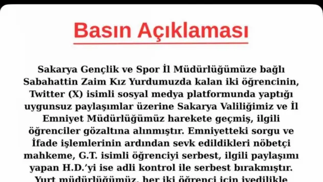 Yurtta pornografik film açıp sosyal medyada paylaşan 2 kız yurttan uzaklaştırıldı