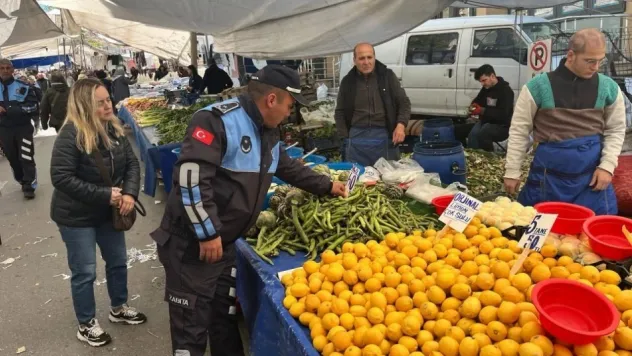 Zabıta Müdürlüğü Semt Pazarı'nda denetim gerçekleştirdi