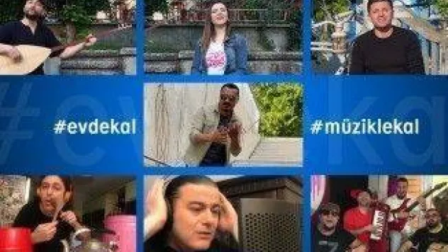 Müzisyenler çaldı, vatandaşlar evlerinde oynadı