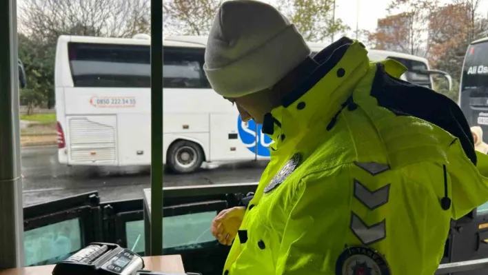 15 Temmuz Otogarı'nda kış lastiği denetimi