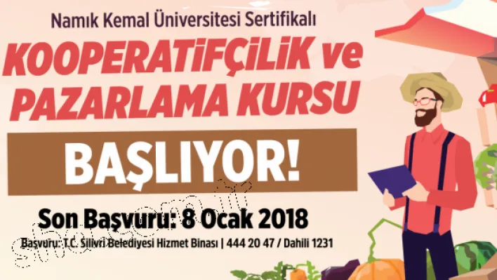 Sertifikalı Kooperatifçilik ve Pazarlama Kursu Başlıyor