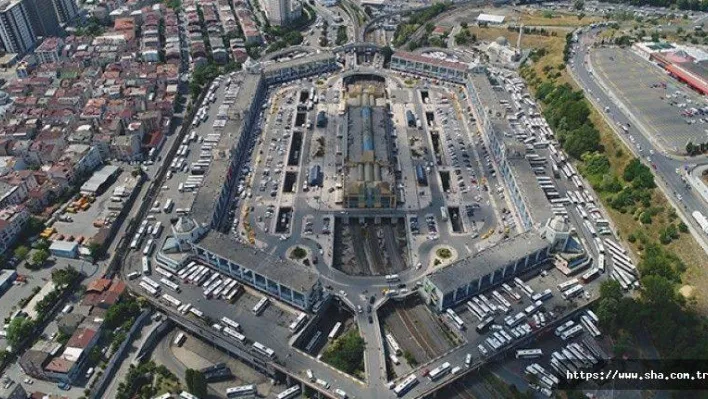 Esenler  Otogarı'nda seçim yoğunluğu havadan görüntülendi