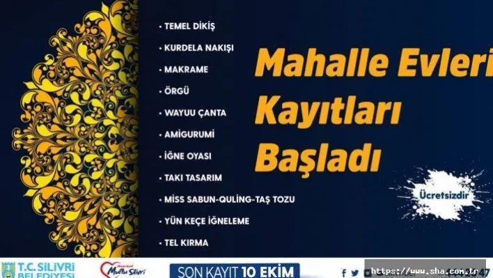 Mahalle Evi Kurs Kayıtları Başladı