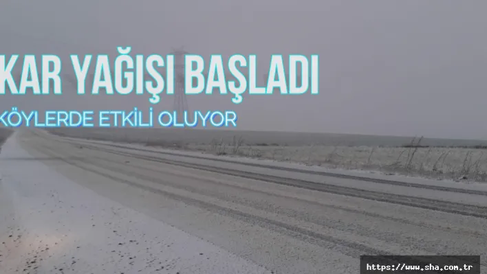 İlçe genelinde kar yağışı başladı