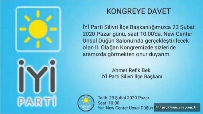 İYİ Parti'den kongreye davet