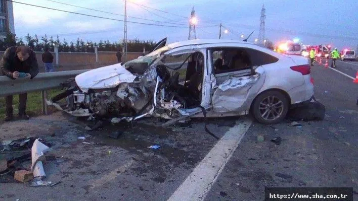 TEM girişindeki kazada ortalık savaş alanına döndü