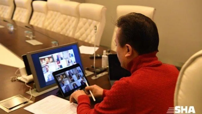 Başkan Yazıcı, koronavirüsle mücadeleyi video konferansla değerlendirdi