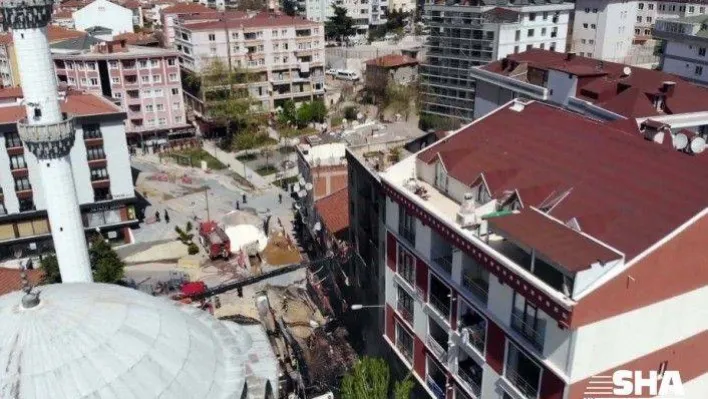 Doğalgaz patlamasının yaşandığı alan havadan görüntülendi