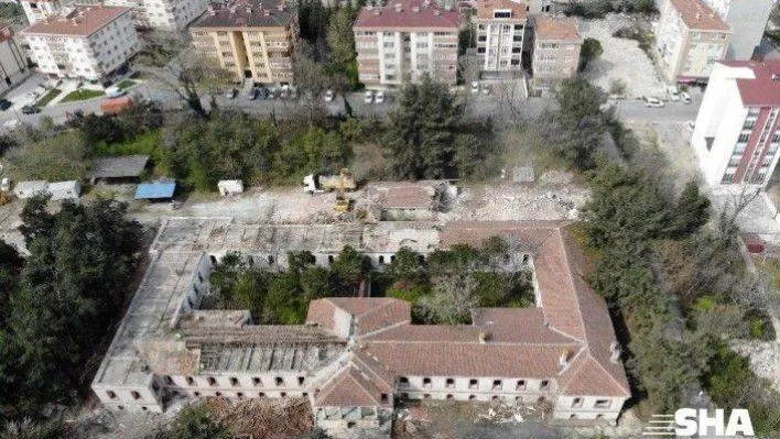 Hadımköy'deki pandemi hastanesi çalışmaları havadan görüntülendi