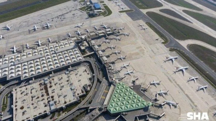 (Özel) Korona virüsü sonrası Atatürk Havalimanı uçaklarla doldu