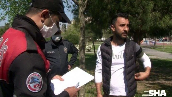 Maske takmadan parka çıkan genç, 'Evim yakın' dedi cezayı yedi