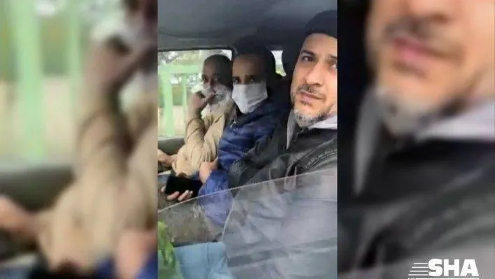 (Özel) Maske takmadı, polisi görünce yüzünü poşetle kapattı