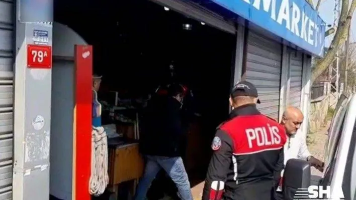 (Özel) Sultangazi'de polis ekipleri, yasağa uymayan marketi bastı