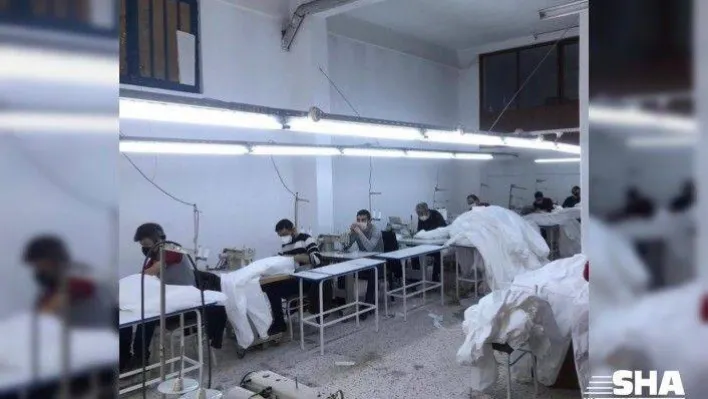 Polis, kaçak maske ve tulum üretenlere göz açtırmadı