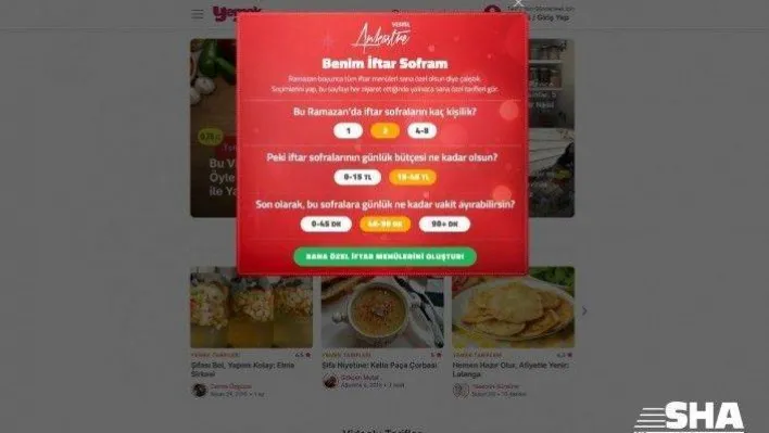 Ramazan ayına özel proje: 'Benim İftar Sofram'