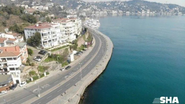 Sokağa çıkma yasağı ile Bebek sahil ve çevresi boş kaldı