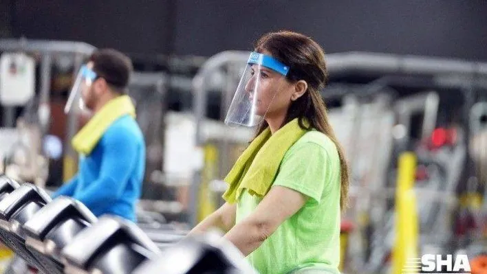 (Özel haber) Spor salonlarında sosyal mesafe ve korona virüs önlemleri tanıtıldı