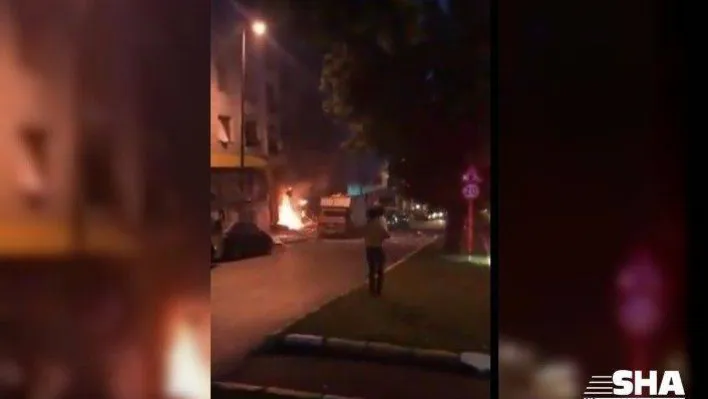 Bahçelievler'de patlamanın ardından yaşanılan panik anları kamerada