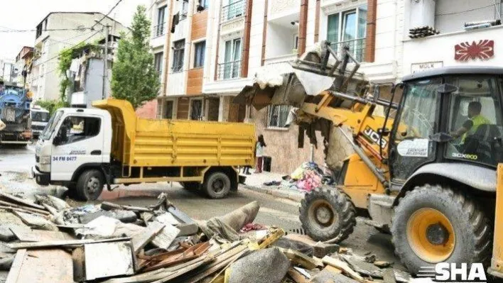 Esenyurt'ta sel felaketinde hasar tespit çalışmaları devam ediyor
