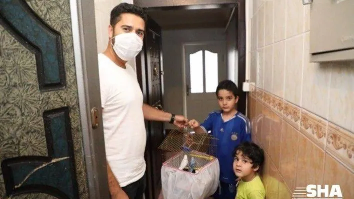 Kuşu kaybolan Yakup Emre'ye belediye ekiplerinden sürpriz