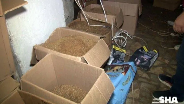 (ÖZEL) Bahçelievler'de kaçak tütün imalathanesine şok baskın