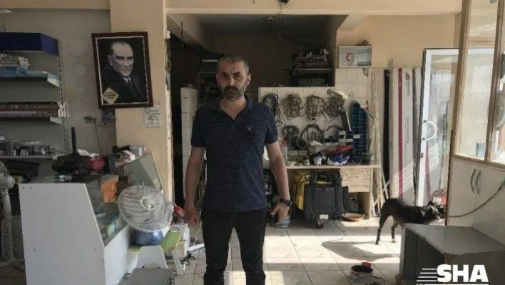 (Özel) Üsküdar'da hırsızlar elektrikçiyi soydu, dükkan içerisindeki köpek ise olayı şaşkınlıkla izledi